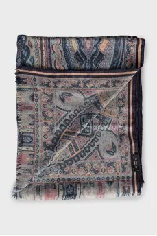 Silk and cashmere scarf