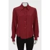 Burgundy Fitted Shirt