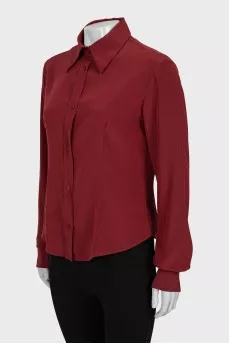 Burgundy Fitted Shirt