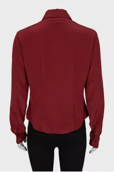 Burgundy Fitted Shirt