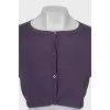 Cropped cardigan in purple