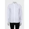 Straight white button-down shirt