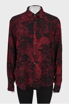Men's loose fit printed shirt