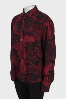 Men's loose fit printed shirt