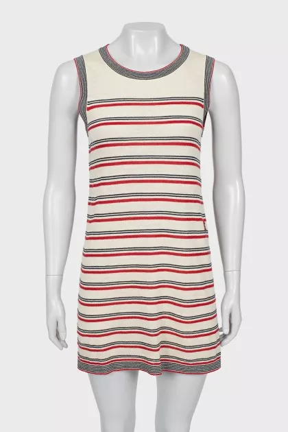 Mini dress with brand logo