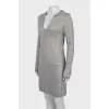 Gray dress made of cashmere and silk