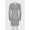 Gray dress made of cashmere and silk