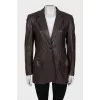 Brown leather jacket