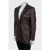 Brown leather jacket