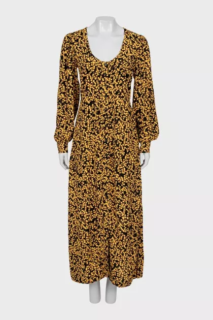 Floral print button dress