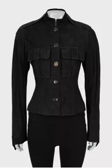 Vintage leather button down jacket