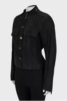 Vintage leather button down jacket