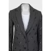 Coat decorated with sequins and beads