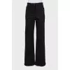 Straight high waist trousers