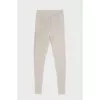 White ribbed leggings