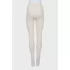 White ribbed leggings