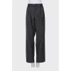 Men's Gray Wool Trousers