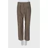 Straight-leg trousers in brown