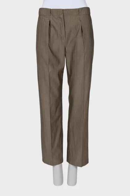 Straight-leg trousers in brown