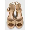 High wedge suede sandals