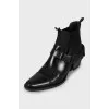 Leather Cossacks with removable straps
