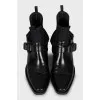 Leather Cossacks with removable straps
