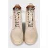 Beige suede boots
