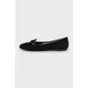 Black suede ballet flats