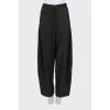 Green high waisted trousers