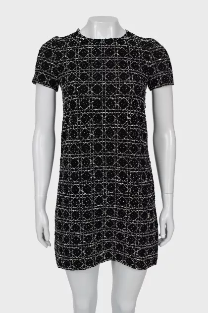 Black and white mini dress with tag