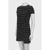Black and white mini dress with tag