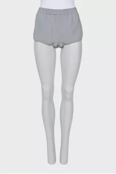 Gray silk shorts