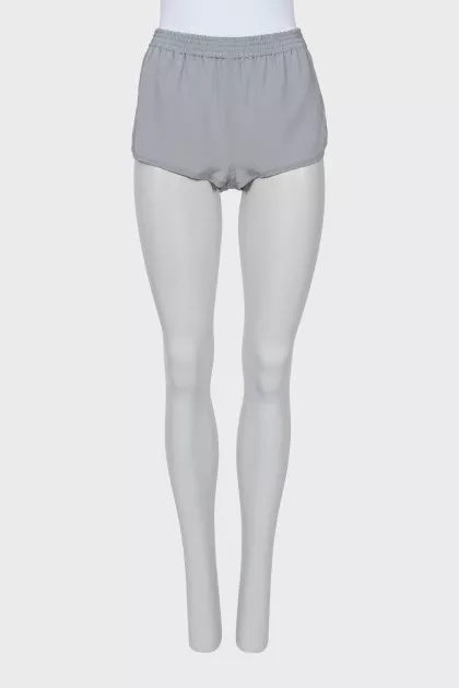 Gray silk shorts
