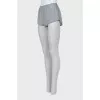 Gray silk shorts