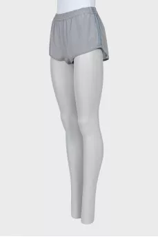 Gray silk shorts