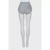 Gray silk shorts