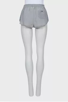 Gray silk shorts