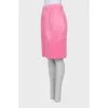 Straight pink skirt