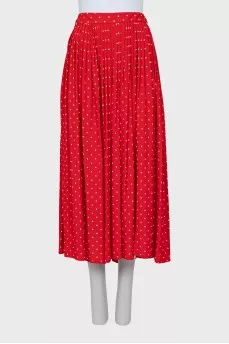 Red polka dot skirt