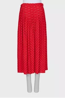 Red polka dot skirt