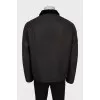 Men's leather and fur jacket