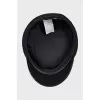 Black cap with branded embroidery