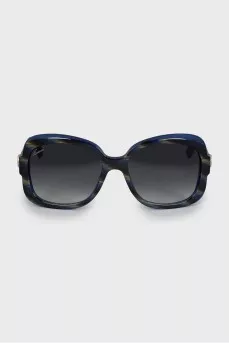 Blue Printed Sunglasses
