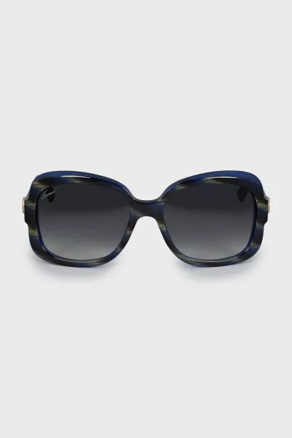Blue Printed Sunglasses