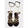 Leather stiletto sandals