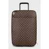 Suitcase with branded print