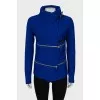 Knitted jacket with zippers