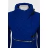 Knitted jacket with zippers