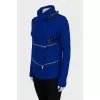 Knitted jacket with zippers