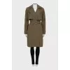 Fitted khaki trench coat